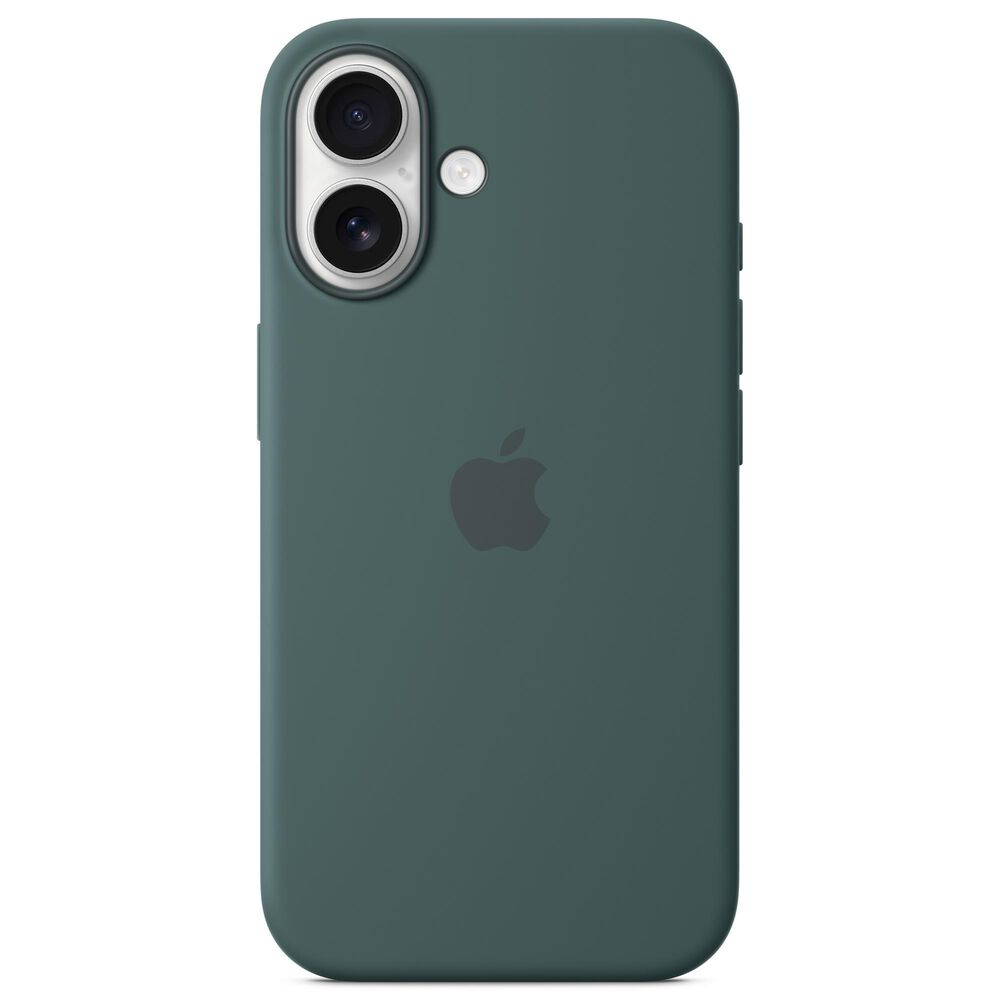 Apple Silicone Case with MagSafe for iPhone 16 in Lake Green, , large