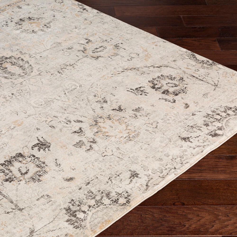 Surya Indigo IGO-2318 6&#39;9&quot; x 9&#39; Gray, Beige and White Area Rug, , large