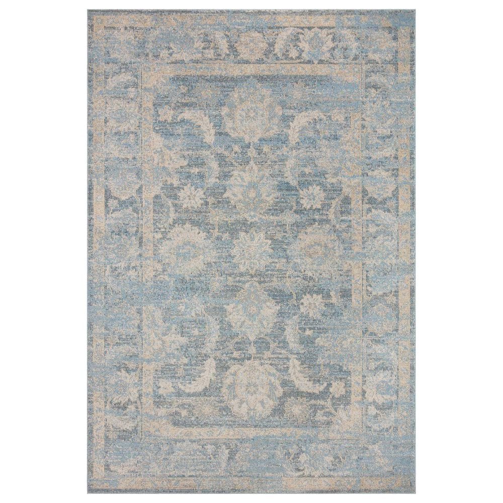 Loloi II Odette 9"2" Round Sky and Beige Area Rug, , large