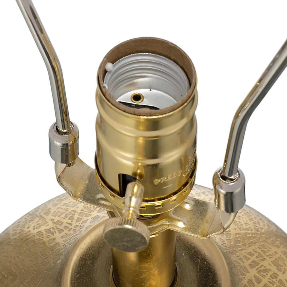 A&amp;B Home Anita Table Lamp with Collapsible Shade in Gold, , large