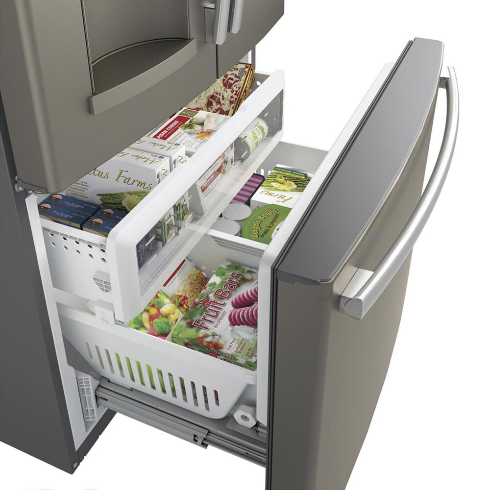 GE Appliances 27.8 Cu. Ft. French Door Refrigerator with TwinChill Evaporators in Slate, , large