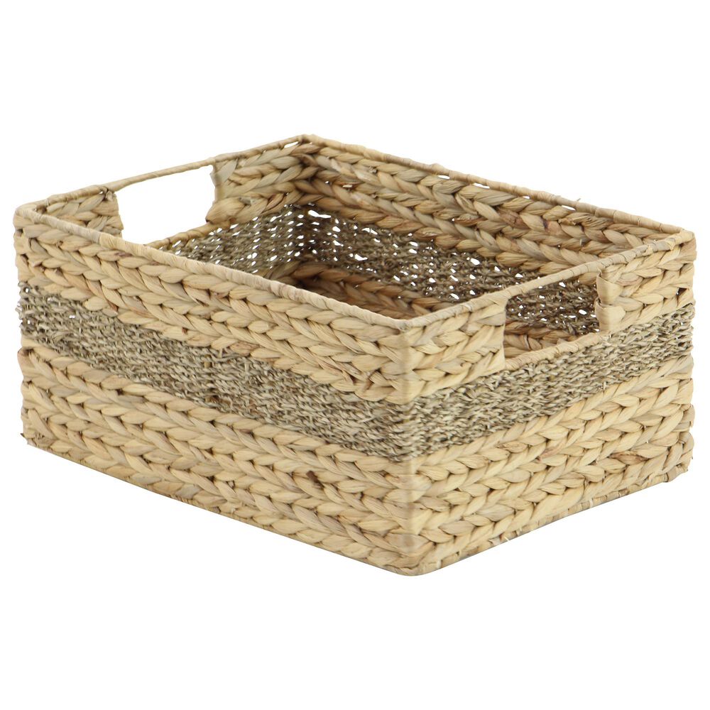 Maple and Jade Coastal Storage Basket in Light Brown &#40;Set of 4&#41;, , large