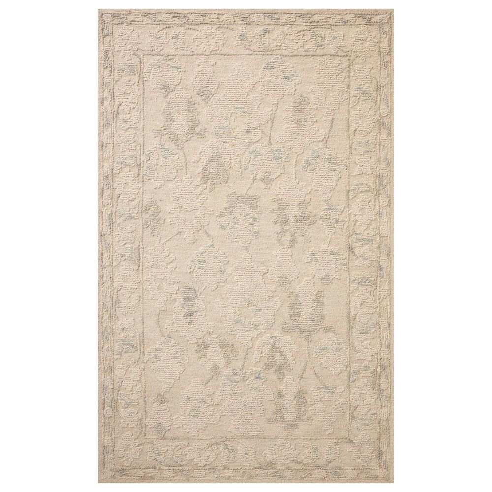 Loloi Cynthia Ivory and Sky 3"6" x 5"6" Area Rug, , large