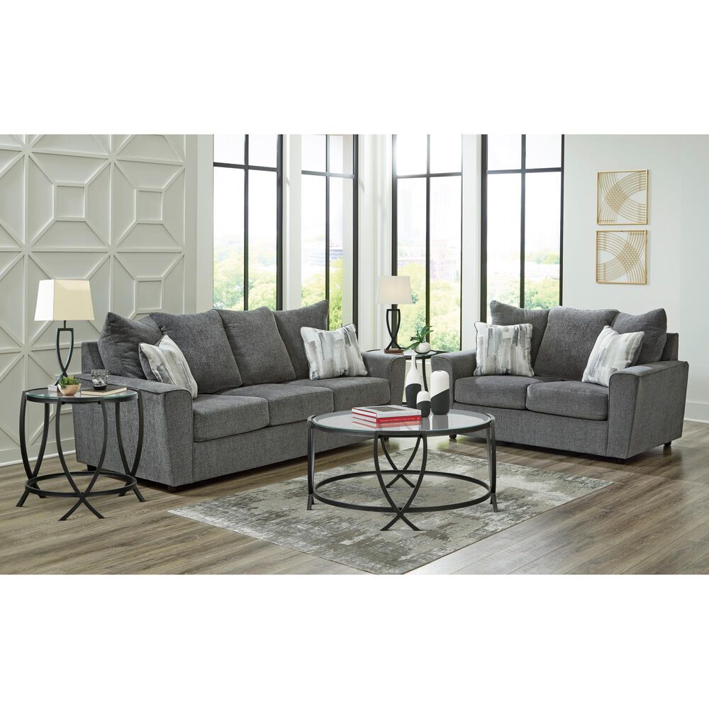 Ashley Stairatt Stationary Sofa and Loveseat Set in Gravel, , large