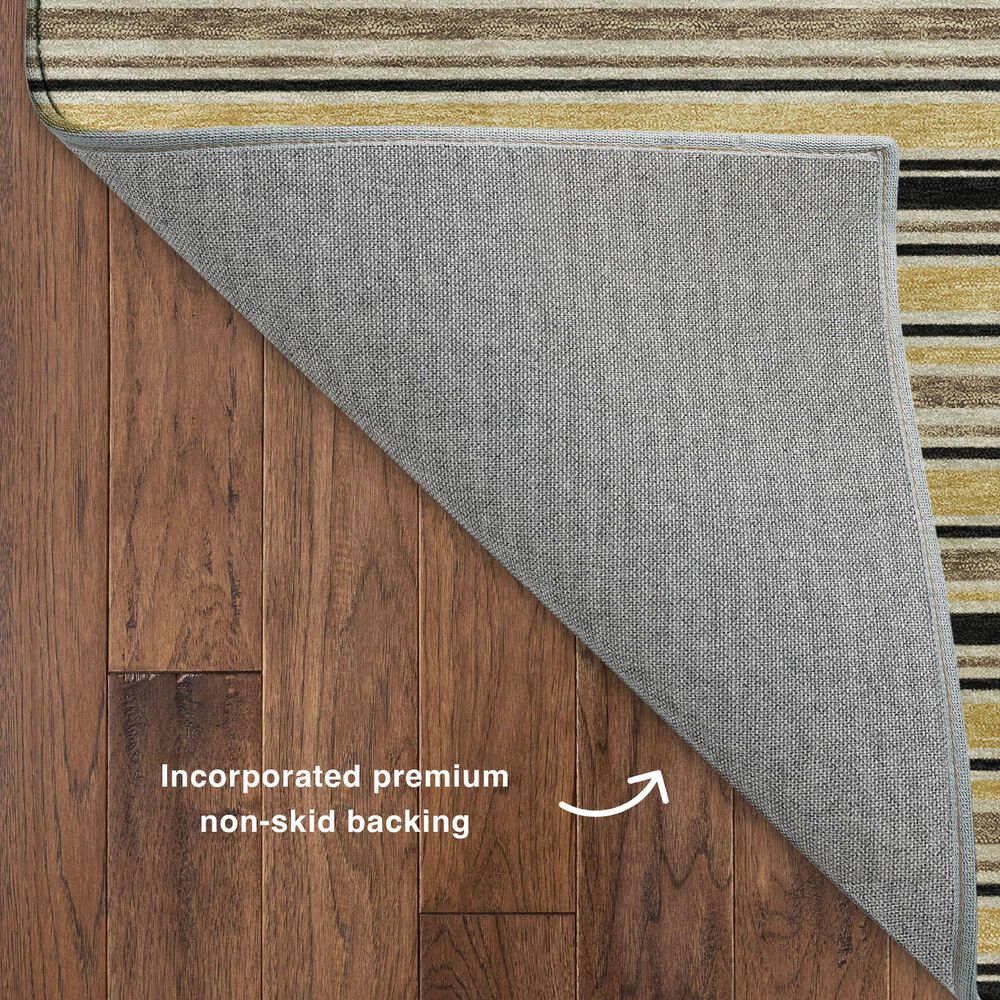 Dalyn Rug Company Soft Essentials Striped Honey 3' x 5' Indoor/Outdoor Area Rug, , large