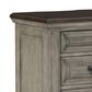 Ashley Lodenbay 3 Drawer Nightstand in Antiqued Gray and Walnut Brown, , large