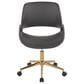 Lumisource Fabrico Office Chair with Grey Cushion in Gold, , large