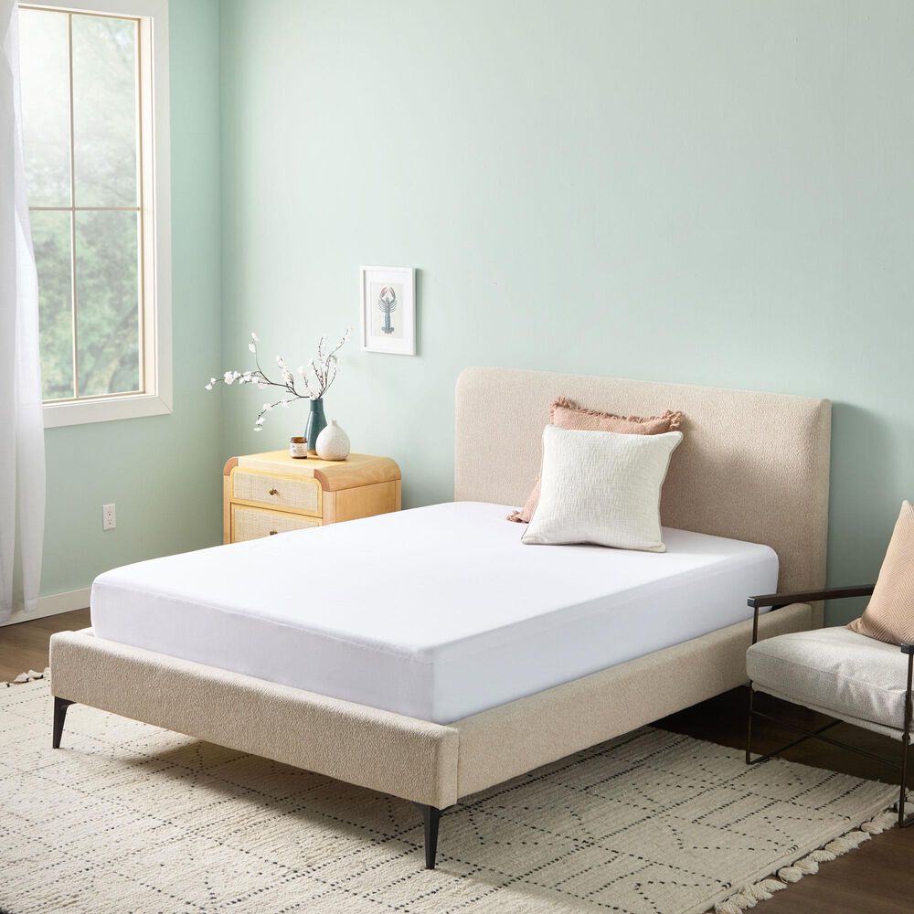 Malouf 5-Sided Premium Full Mattress Protector in White, , large