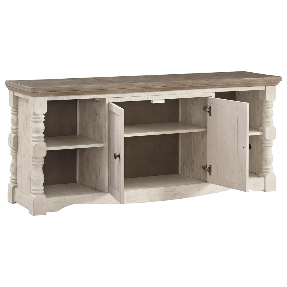 Ashley Havalance 67&quot; Extra Large TV Stand in Weathered Gray and Vintage White, , large