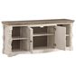 Ashley Havalance 67" Extra Large TV Stand in Weathered Gray and Vintage White, , large