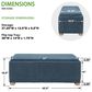 Valor Living Sahara Storage Bench in Blue, , large