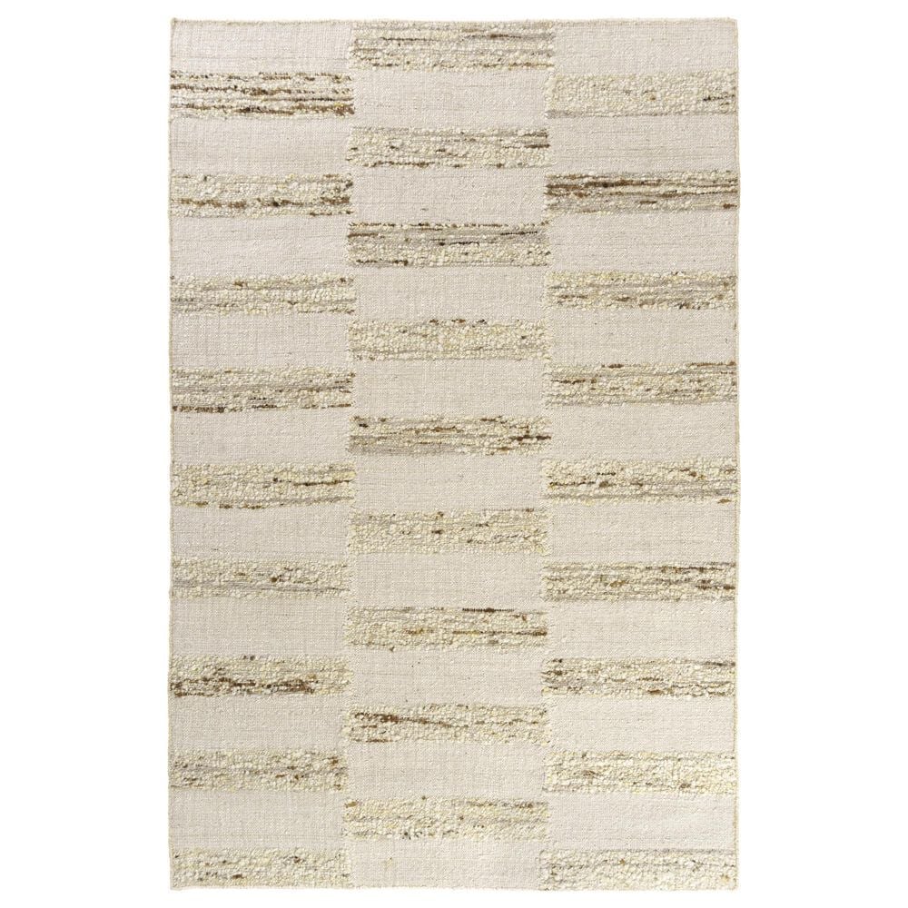 L&R Resources Geoblend 10" x 14" White and Beige Area Rug, , large