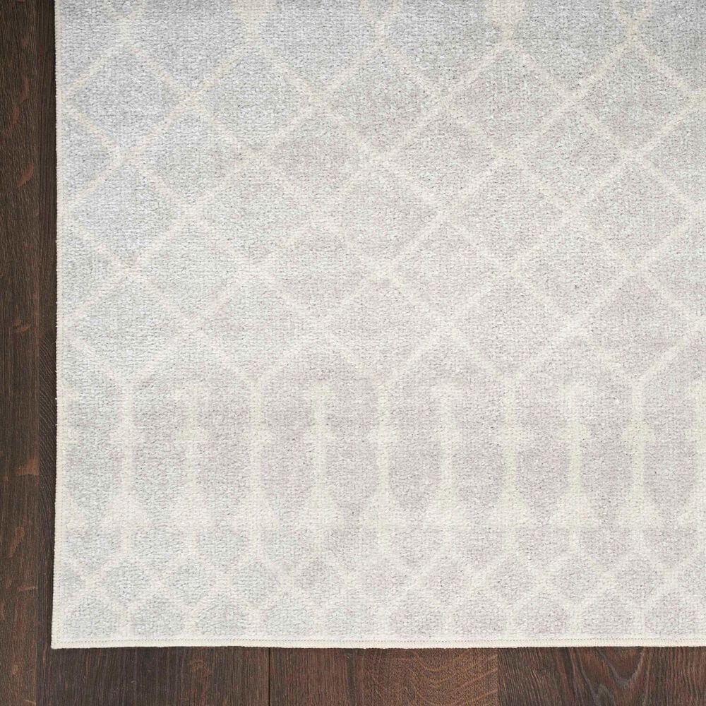 Nourison Astra Machine Washable 9&#39; x 12&#39; Grey Area Rug, , large