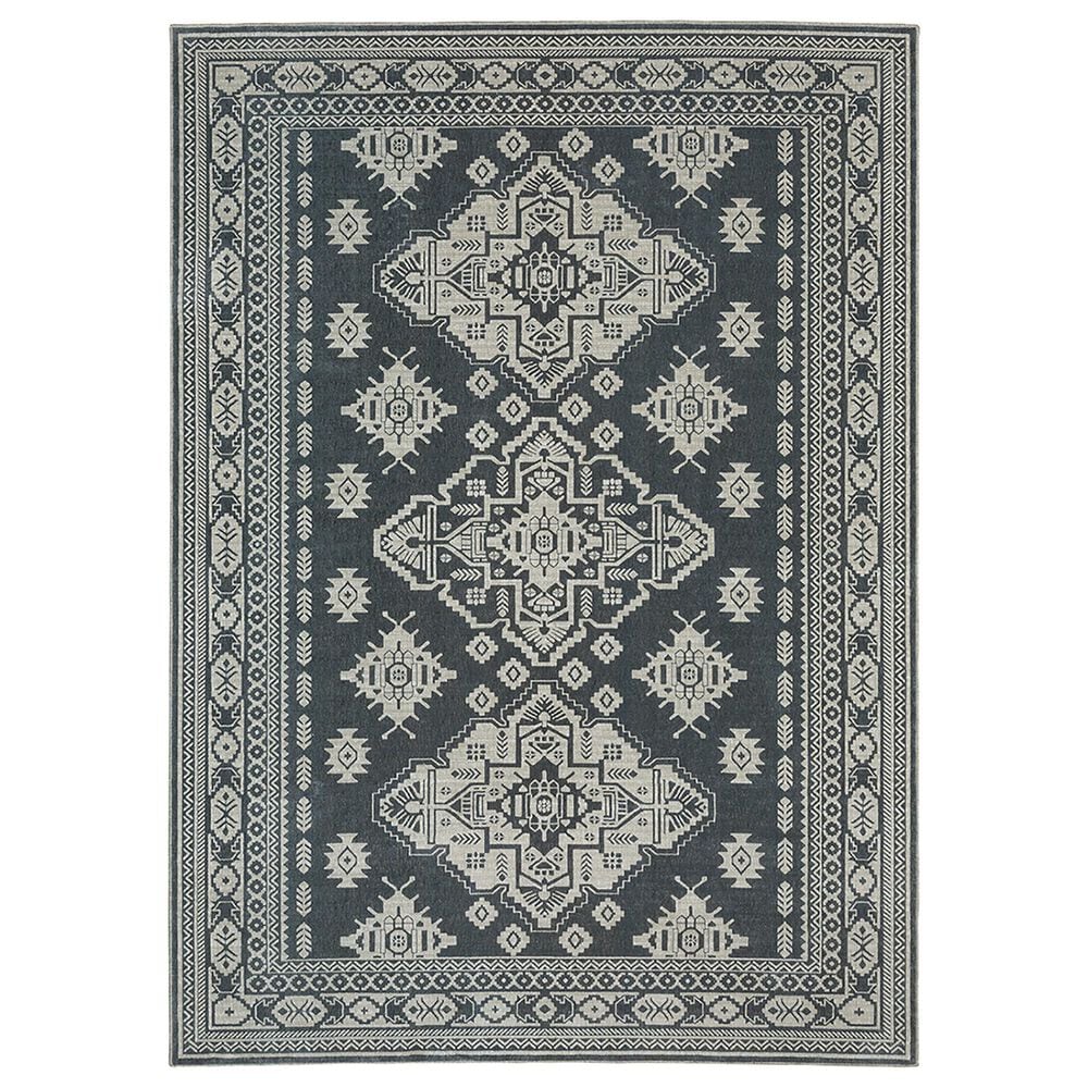 Oriental Weavers Intrigue INT05 9"10" x 12"10" Blue Area Rug, , large