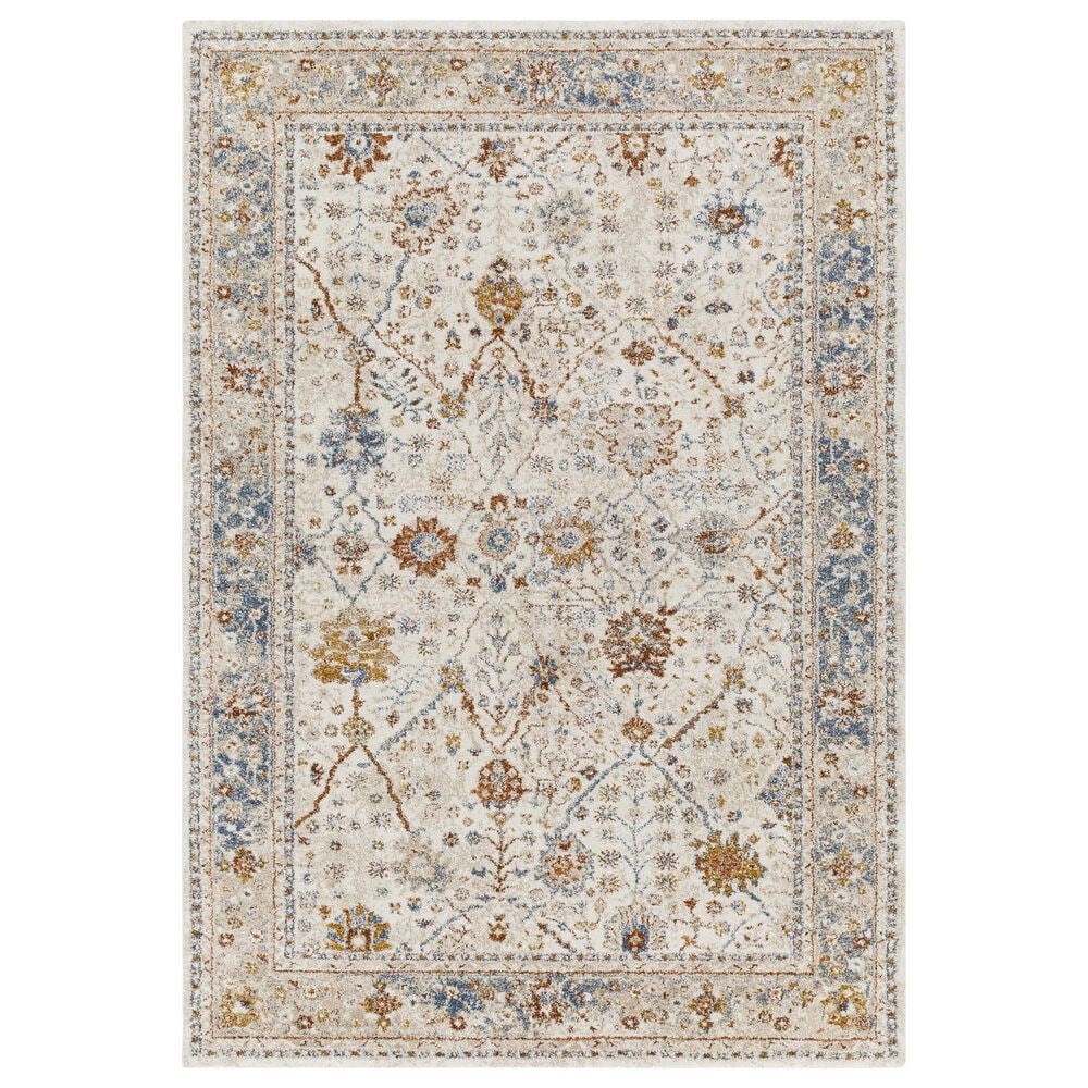 Surya Tuscany 8"10" x 12"1" Beige, Blue and Rust Area Rug, , large