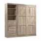Bestar Pur 84" Full Murphy Storage Bed with 3-Drawer in Rustic Brown, , large