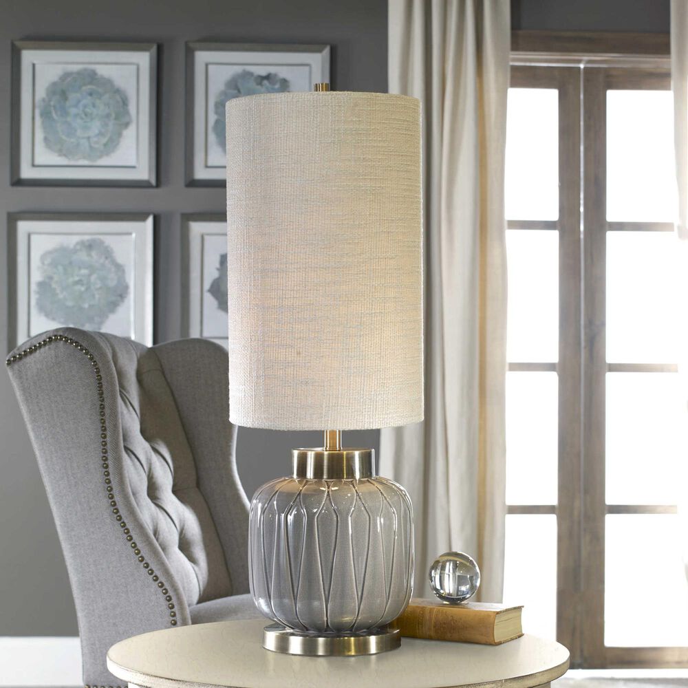 Uttermost Zahlia Table Lamp in Aged Grey, , large