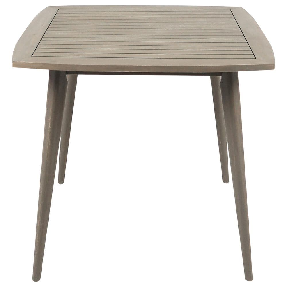 HOMLUX Outdoor Square Acacia Wood Dining Table with Straight Legs in Gray - Table Only, , large