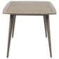 HOMLUX Outdoor Square Acacia Wood Dining Table with Straight Legs in Gray - Table Only, , large
