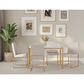 Lumisource Fuji Side Chair with Beige Cushion in Gold (Set of 2), , large