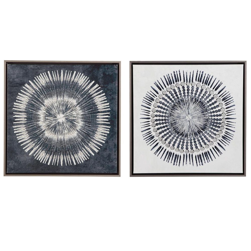 Ashley 25&quot; x 25&quot; Monterey Wall Art with Blue and White, , large