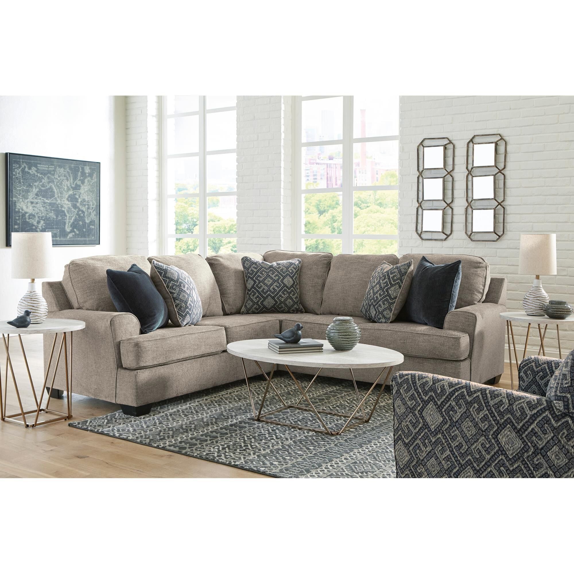 Bovarian stone 2 piece clearance sectional
