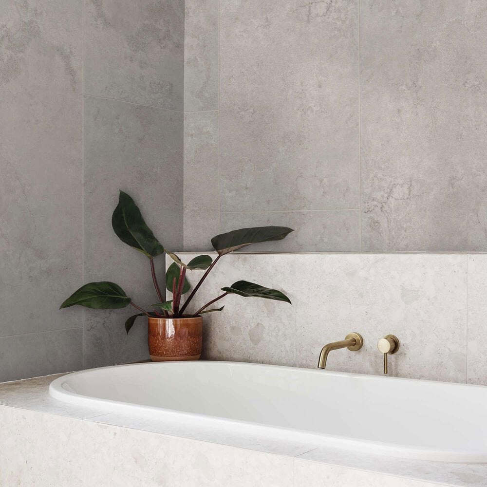 Shaw Layered Earth Grey 24&quot; x 48&quot; Porcelain Tile, , large