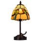 Cal Lighting 13" Tiffany Accent Lamp with Green and Cream Shade in Dark Bronze, , large