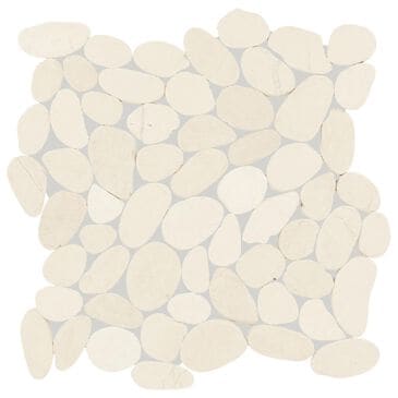 Dal-Tile Pebble Oasis Icicle 12" x 12" Flat Natural Stone Mosaic Sheet, , large