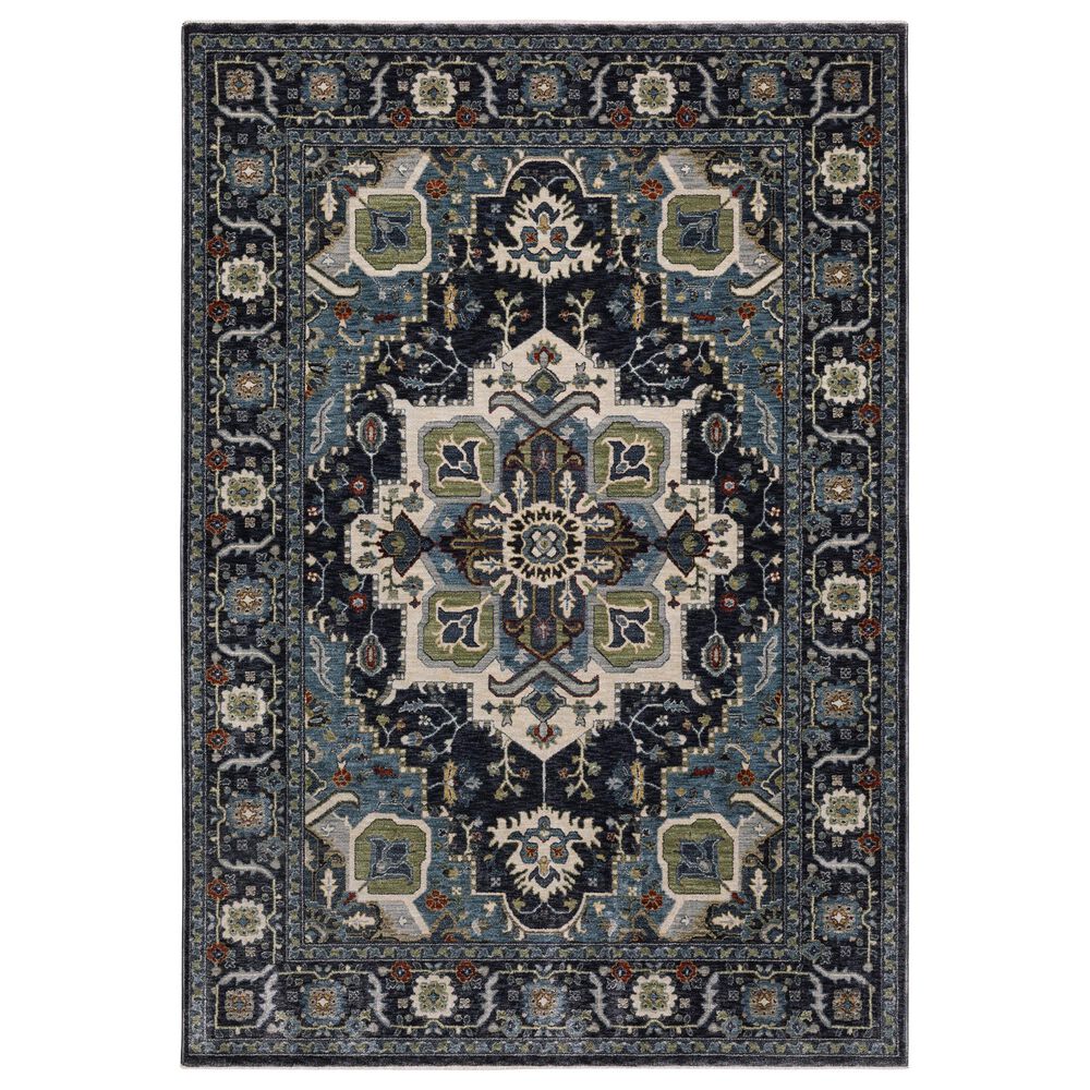 Oriental Weavers Eliana Navy and Blue 3"3" x 5" Area Rug, , large