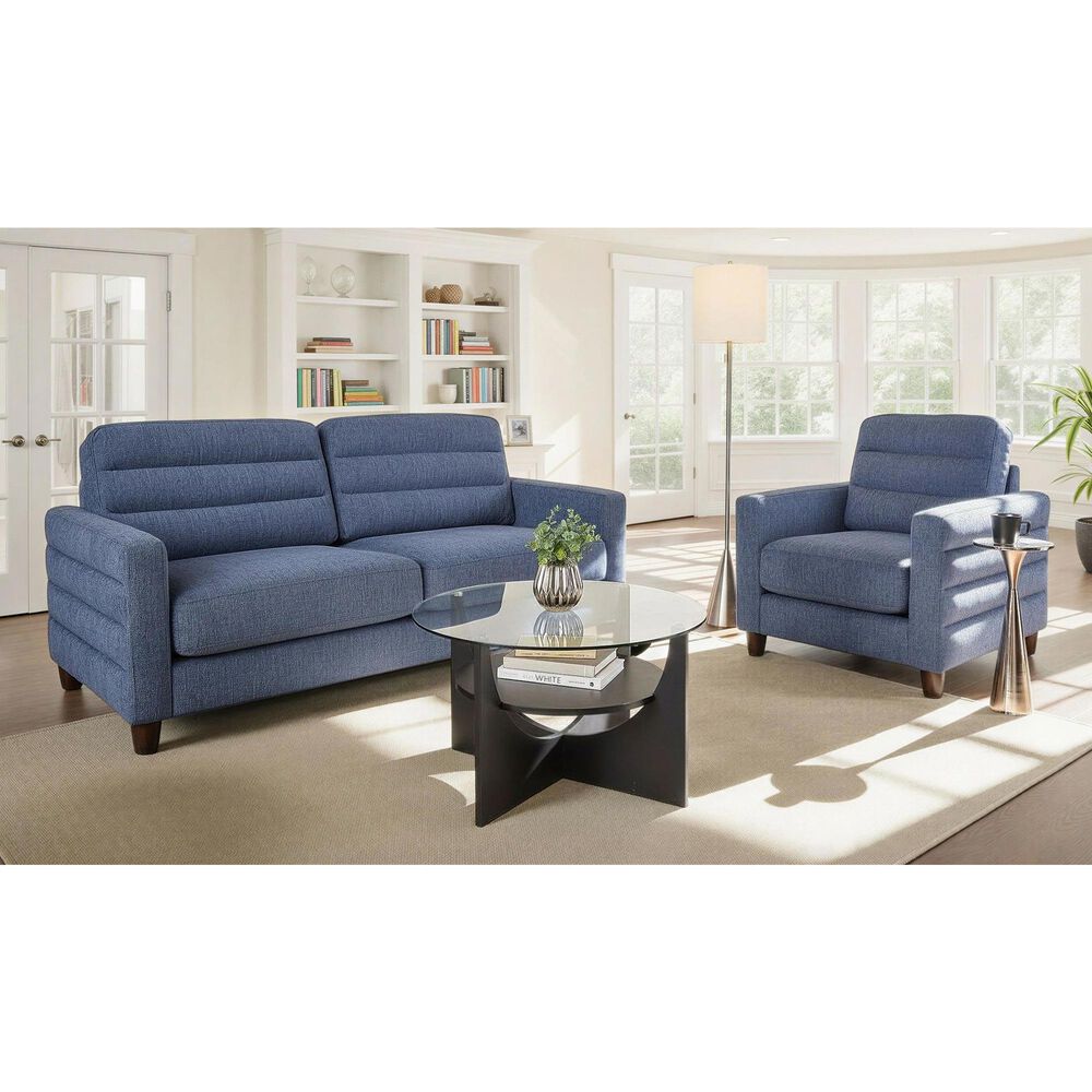 LumiSource Willow Accent Chair in Blue, , large