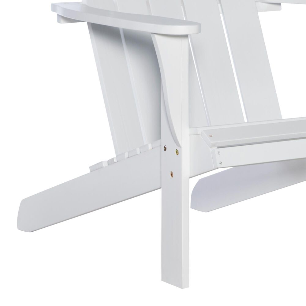 Linon Home Decor Adirondack Patio Chair in White, , large