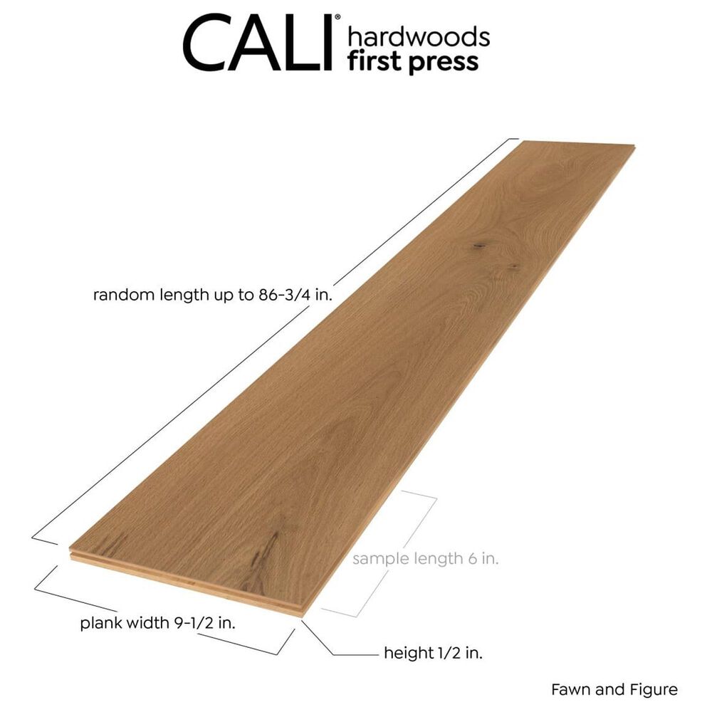 Cali Flooring First Press 1/2" Fawn and Figure Oak Hardwood, , large