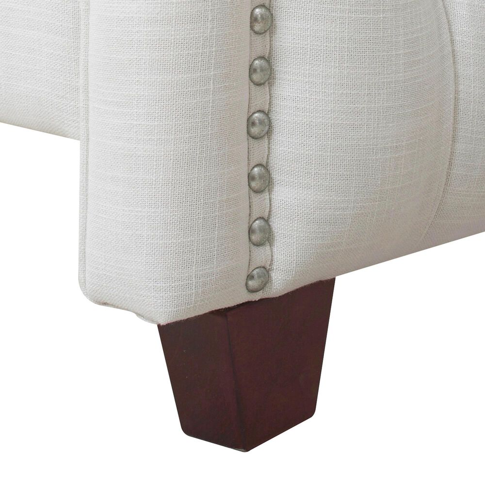 Jennifer Taylor Home Marcella King Upholstered Bed in Antique White