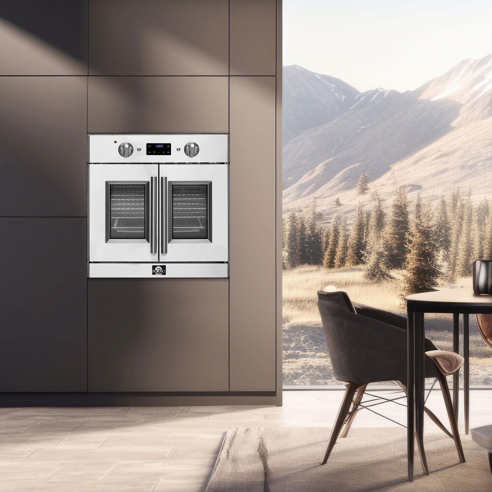 Forno Gallico 30" Single Electric Wall Oven with French Door in Stainless Steel, , large