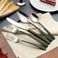 Gifts Plus 20-Piece Flatware Set in Stainless Steel and Matte Black, , large