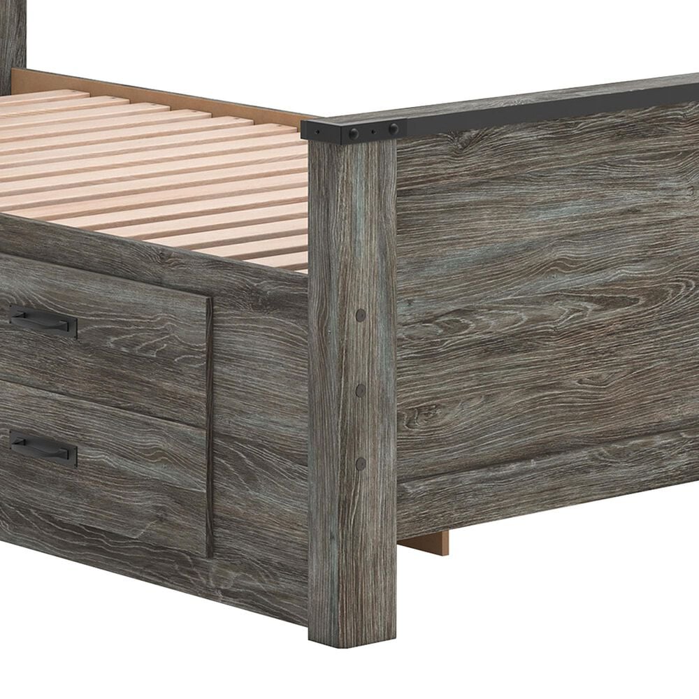 Ashley Frandern Twin Platform Bed with Storage in Warm Gray, , large