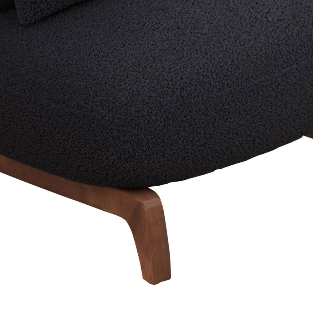 Morden Fort Cloud Boucle Armless Chair in Black, , large