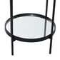 Maple and Jade 28" End Table with Mirrored Glass Top in Black, , large