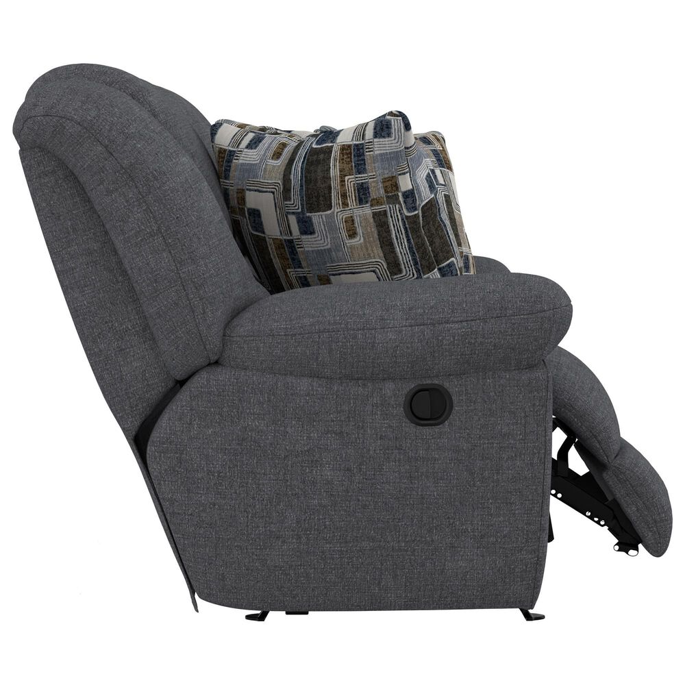 Catnapper Trifecta Manual Reclining Rocking Loveseat in Smoke, , large