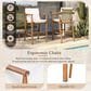Hearth and Haven Outdoor Barstool with Webbing Design in Beige (Set of 2), , large