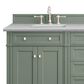 James Martin Vanities Brittany 72" Double Bathroom Vanity in Smokey Celadon with 3 cm Arctic Fall Solid Surface Top and Rectangular Sinks, , large