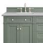 James Martin Vanities Brittany 72" Double Bathroom Vanity in Smokey Celadon with 3 cm Arctic Fall Solid Surface Top and Rectangular Sinks, , large