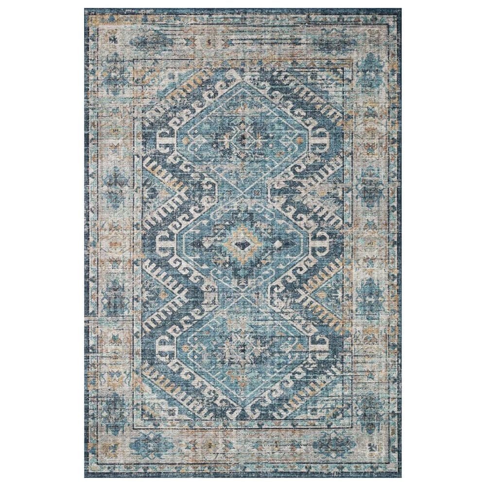Loloi II Skye SKY-03 5" x 7"6" Denim and Natural Area Rug, , large