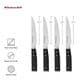 KitchenAid Gourmet 4-Piece Steak Knife Set in Stainless Steel and Black, , large