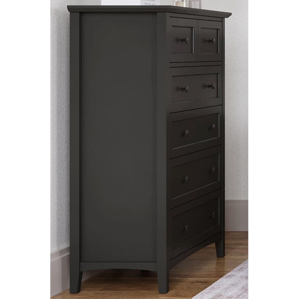 Urban Home Grace 5-Drawer Chest in Raven Black, , large