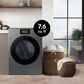 SAMSUNG Bespoke 5.3 Cu. Ft. Front Load Washer and 7.6 Cu. Ft. Front Load Gas Dryer in Dark Steel, , large
