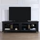Steve Silver Furniture Yves 64" TV Stand in Ebony and Brushed Brass, , large