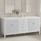 James Martin Vanities Myrrin 72" Double Vanity in Bright White with 3 cm White Zeus Quartz Top, , large
