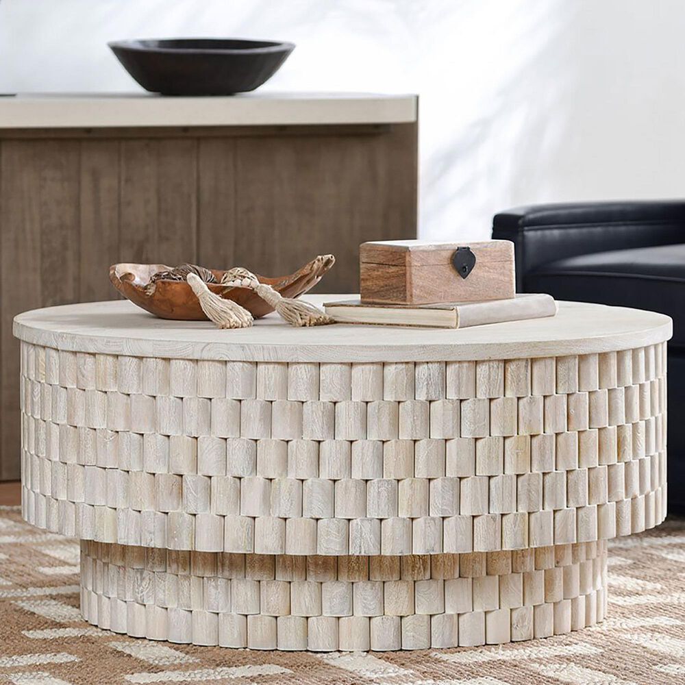 Classic Home Norwood Coffee Table in Coastal White, , large